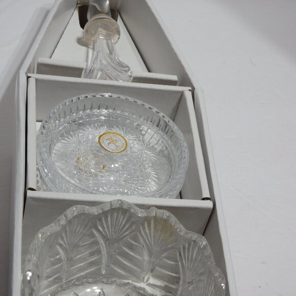 Fifth Avenue “Portico” Poland Crystal 6 Piece Wine Accessory Set w/Original Box - Picture 7 of 16